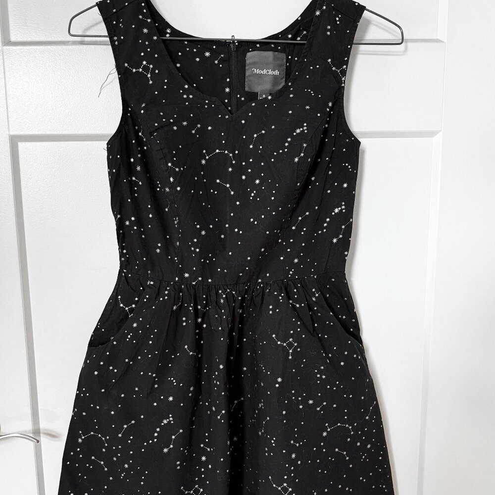 ModCloth Constellations Black Sleeveless Dress NWT